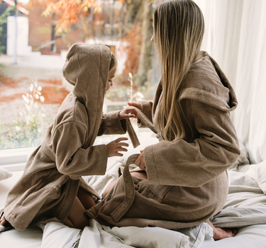 Badekåber til hele familien i 100% økologisk bomuldfrotté